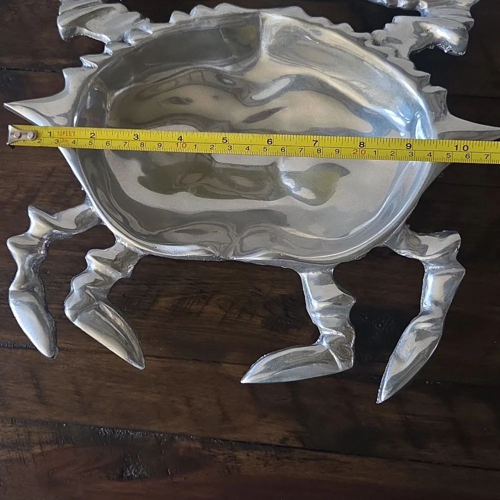 Beautiful Pewter Crab Appetizer Serving Dish. Great Condition!🦀 - Picture 5 of 6